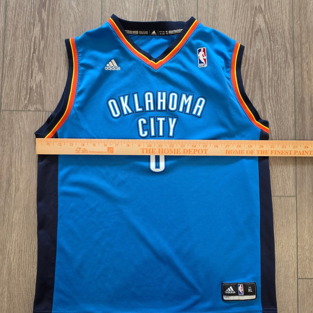Adidas Oklahoma City Thunder Russell Westbrook Jersey Kids XL NBA Basketball - Picture 5 of 7